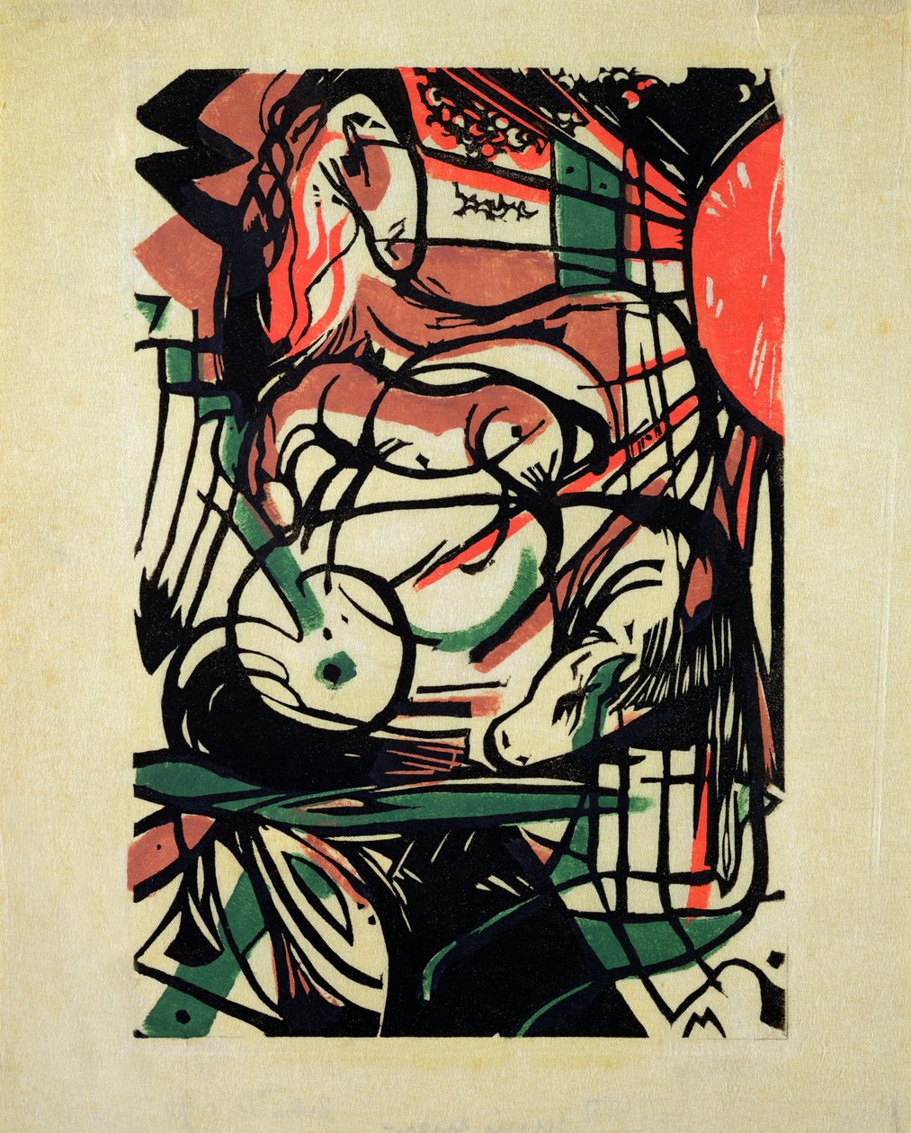 Zrození koně, 1913 od Franz Marc