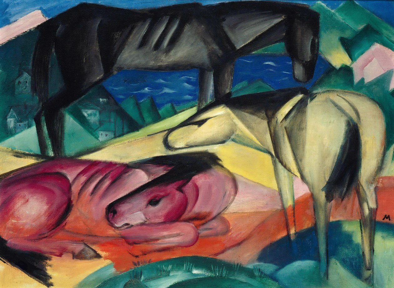 Tři koně II, 1913. od Franz Marc