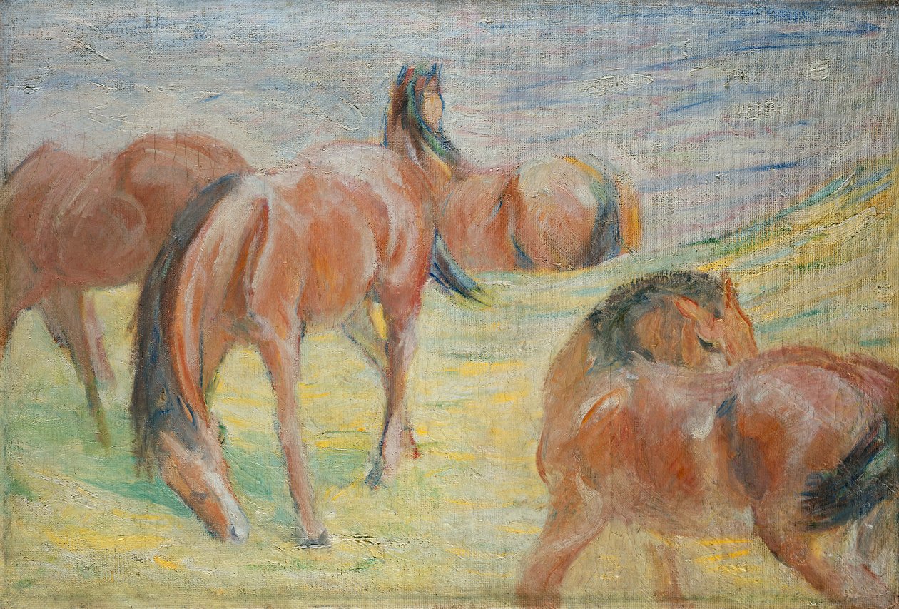 Pasení koní I od Franz Marc