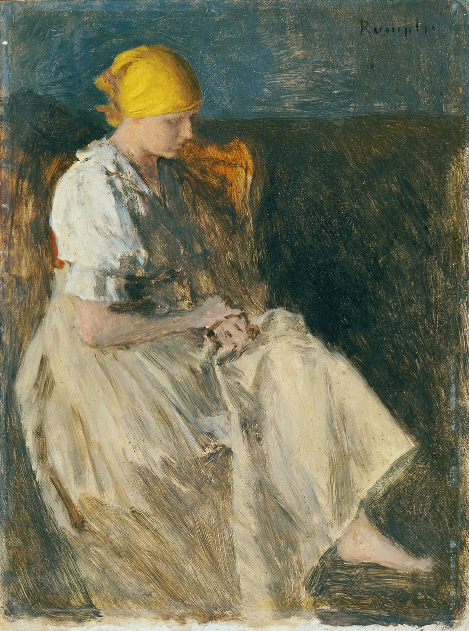 Sedící dívka od Franz Rumpler