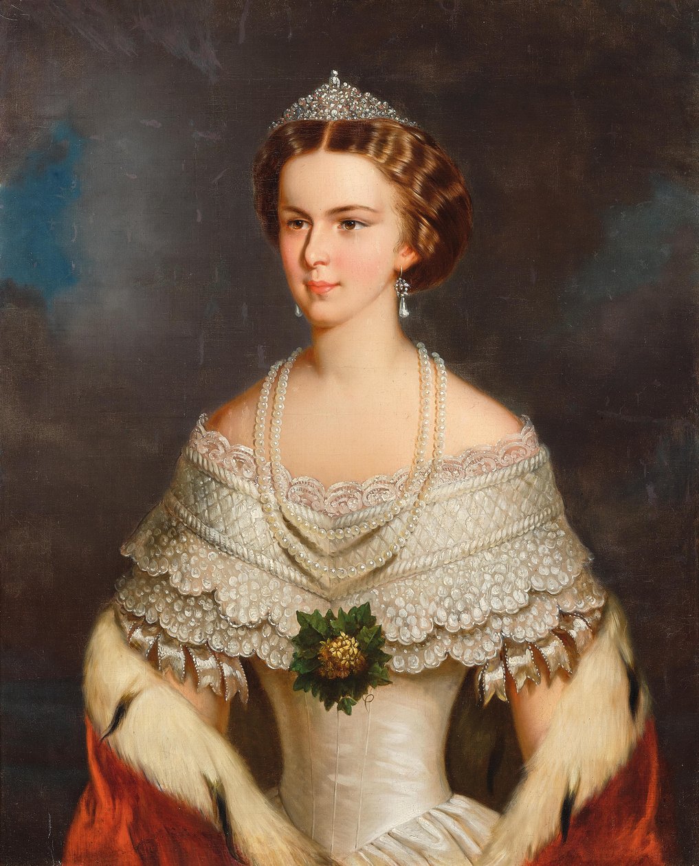 Portrét Alžběty Bavorské, 1854. od Franz Schrotzberg