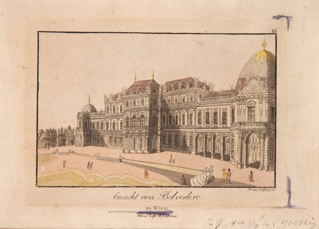 Pohled na Belvedere od Franz Volkmann
