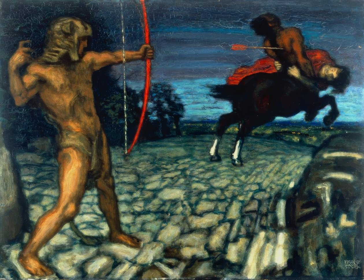 Herkules a Nessus od Franz von Stuck