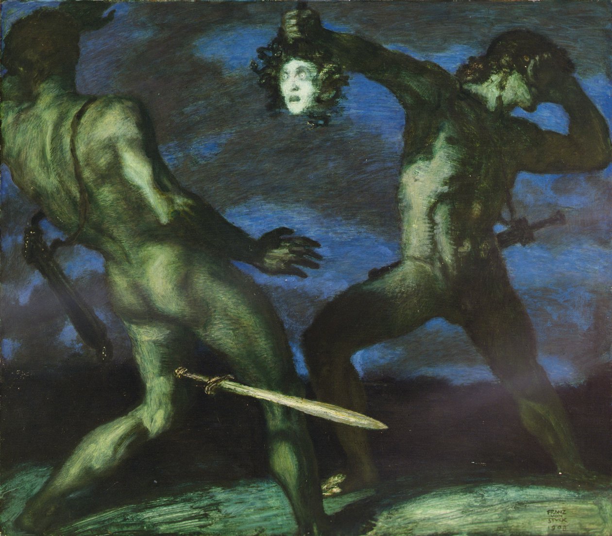 Perseus s hlavou Medúzy od Franz von Stuck