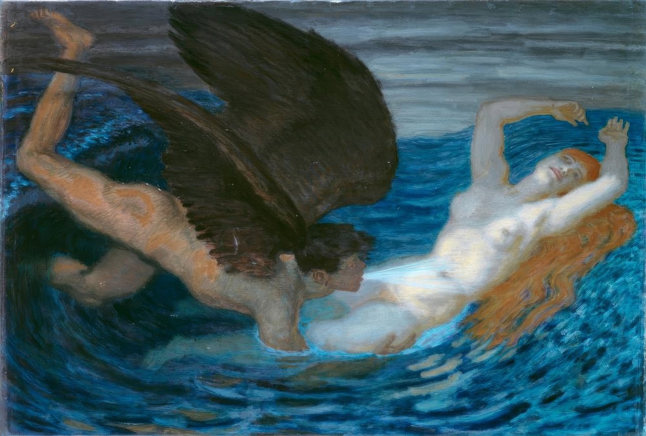 Vítr a vlna od Franz von Stuck