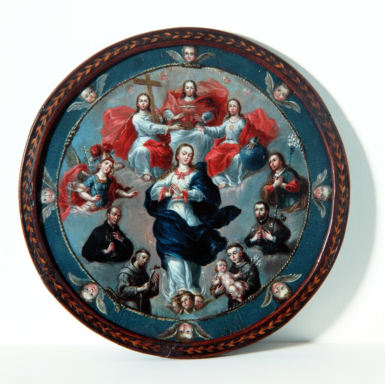 Nuns Shield (olej na mědi) od Fray Miguel de Herrera
