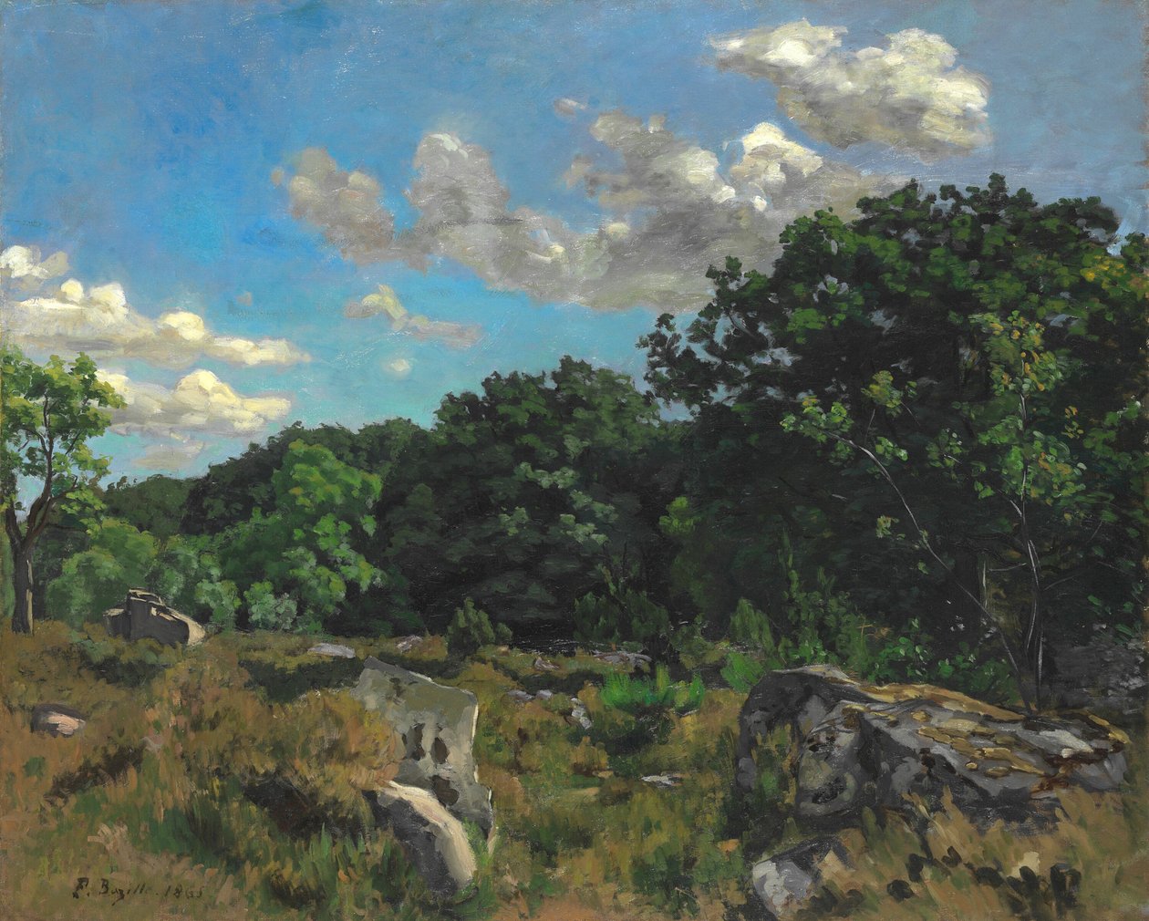 Krajina v Chailly od Frédéric Bazille