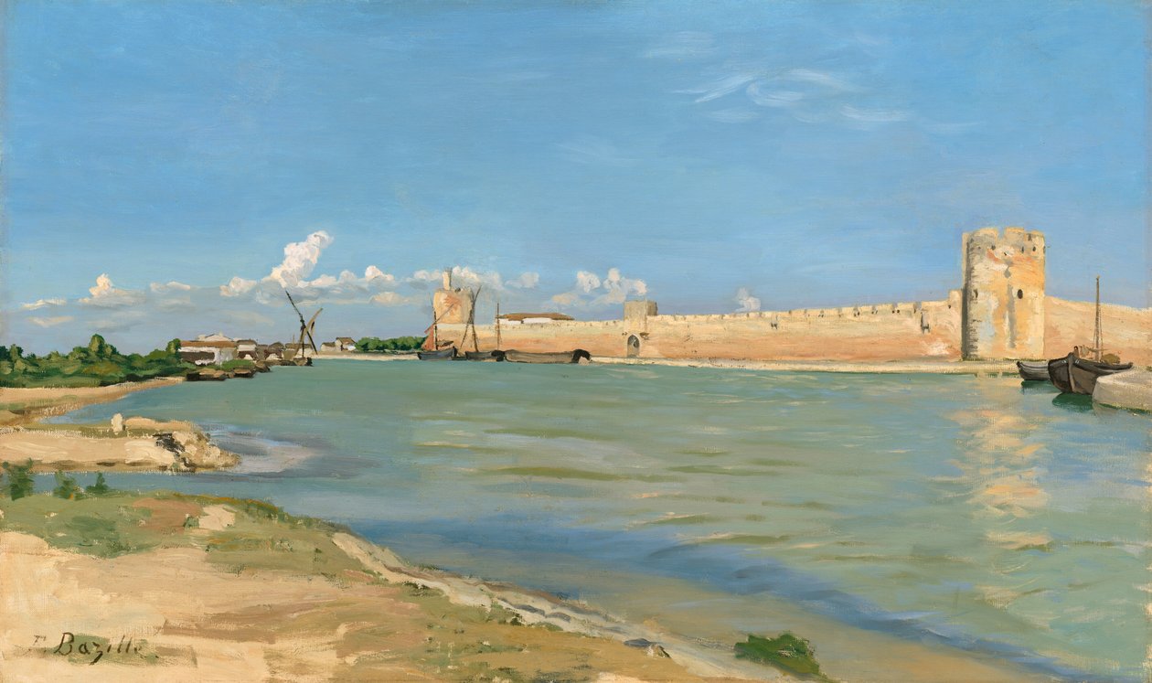 Západní hradby v Aigues-Mortes, 1867. od Frédéric Bazille