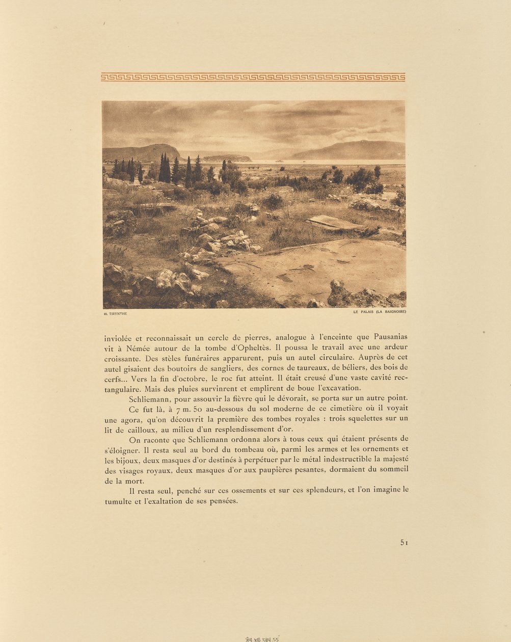 Tirynthe. Palác (lázně) od Frédéric Boissonnas
