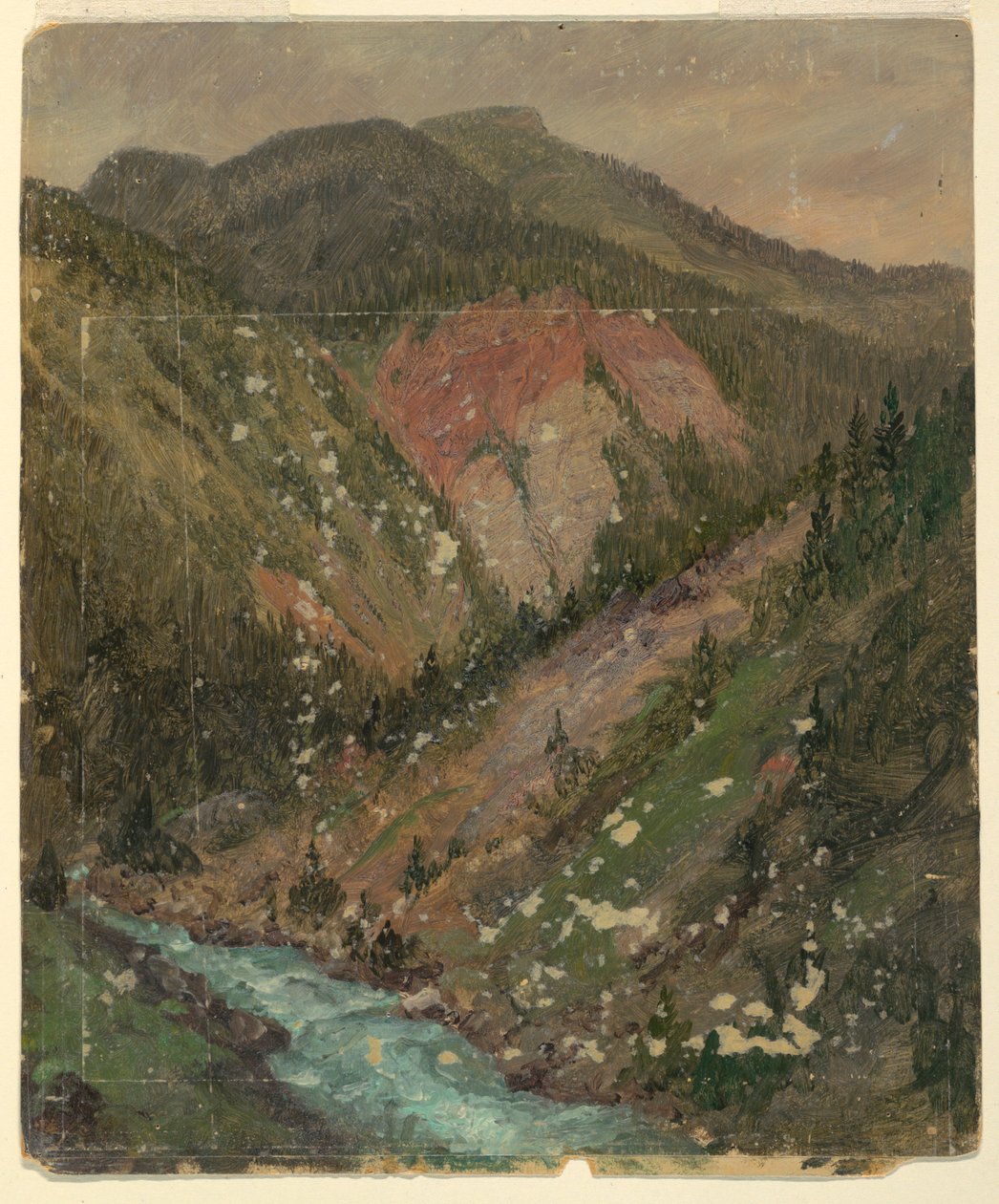 Alpská krajina (Bavorsko nebo Švýcarsko) od Frederic Edwin Church