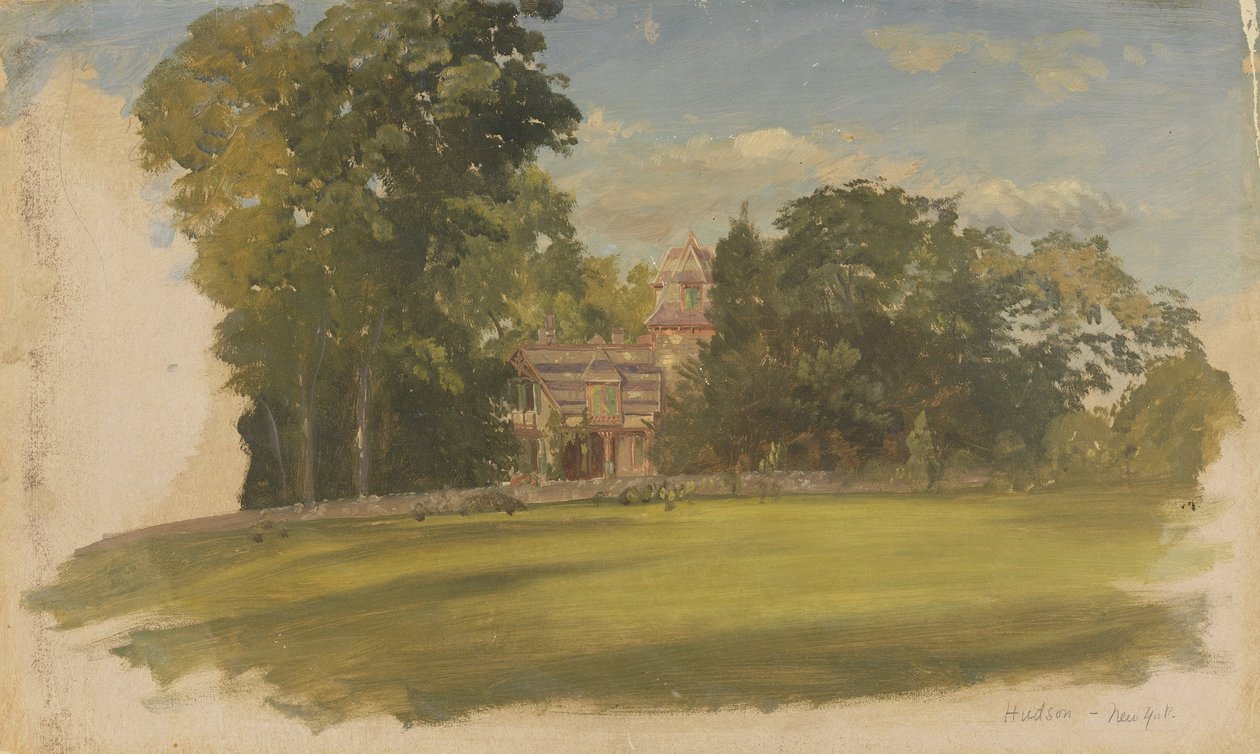 Dům v Hudsonu v New Yorku od Frederic Edwin Church