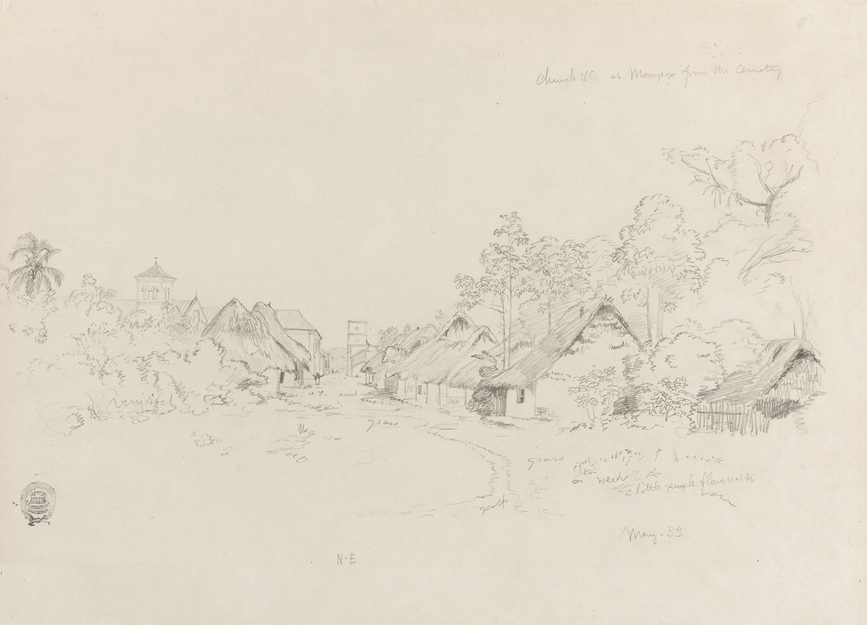 Ulice v Mompos, Kolumbie od Frederic Edwin Church