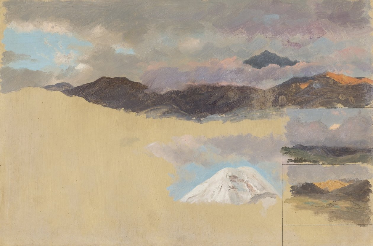 Studie Mount Chimborazo, Ekvádor od Frederic Edwin Church