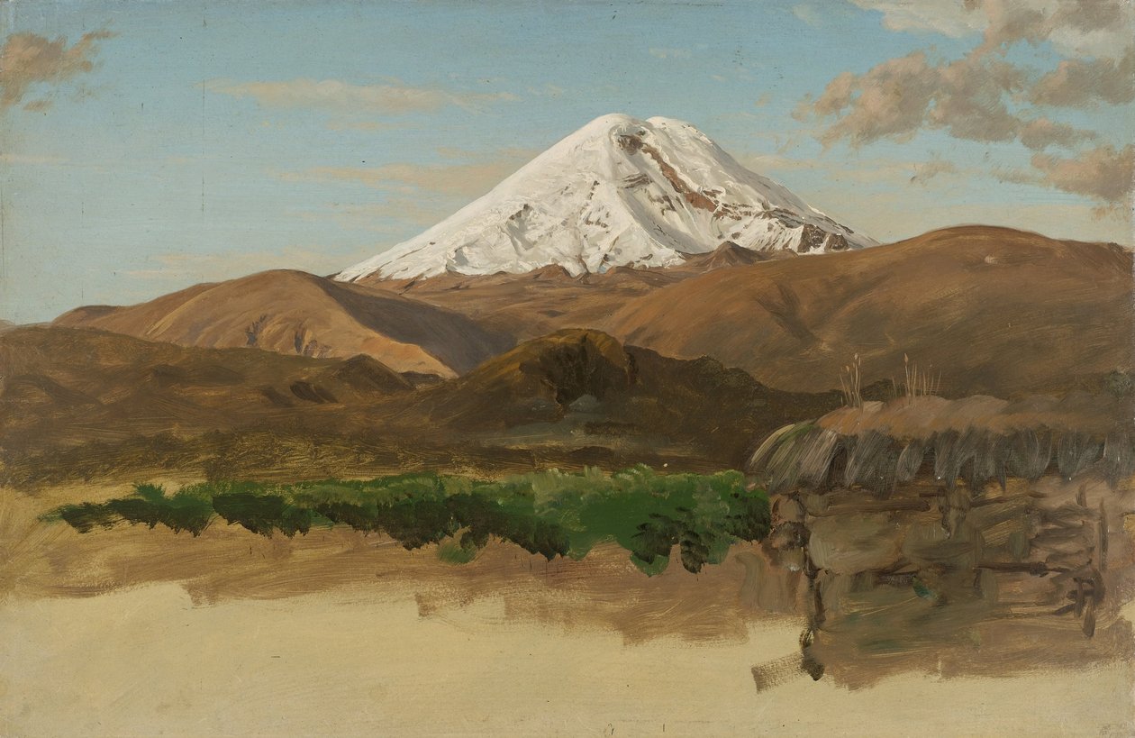 Studie Mount Chimborazo, Ekvádor od Frederic Edwin Church