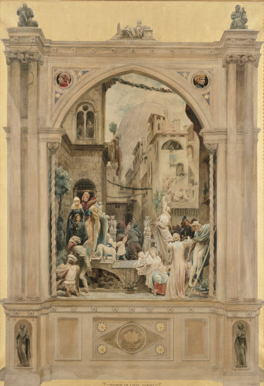 Příprava na slavnost, 1851 od Frederic Leighton
