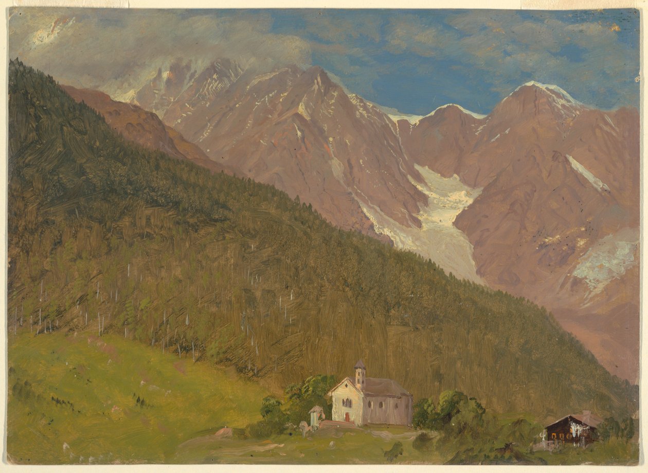 Alpská krajina ve Švýcarsku od Frederic Edwin Church