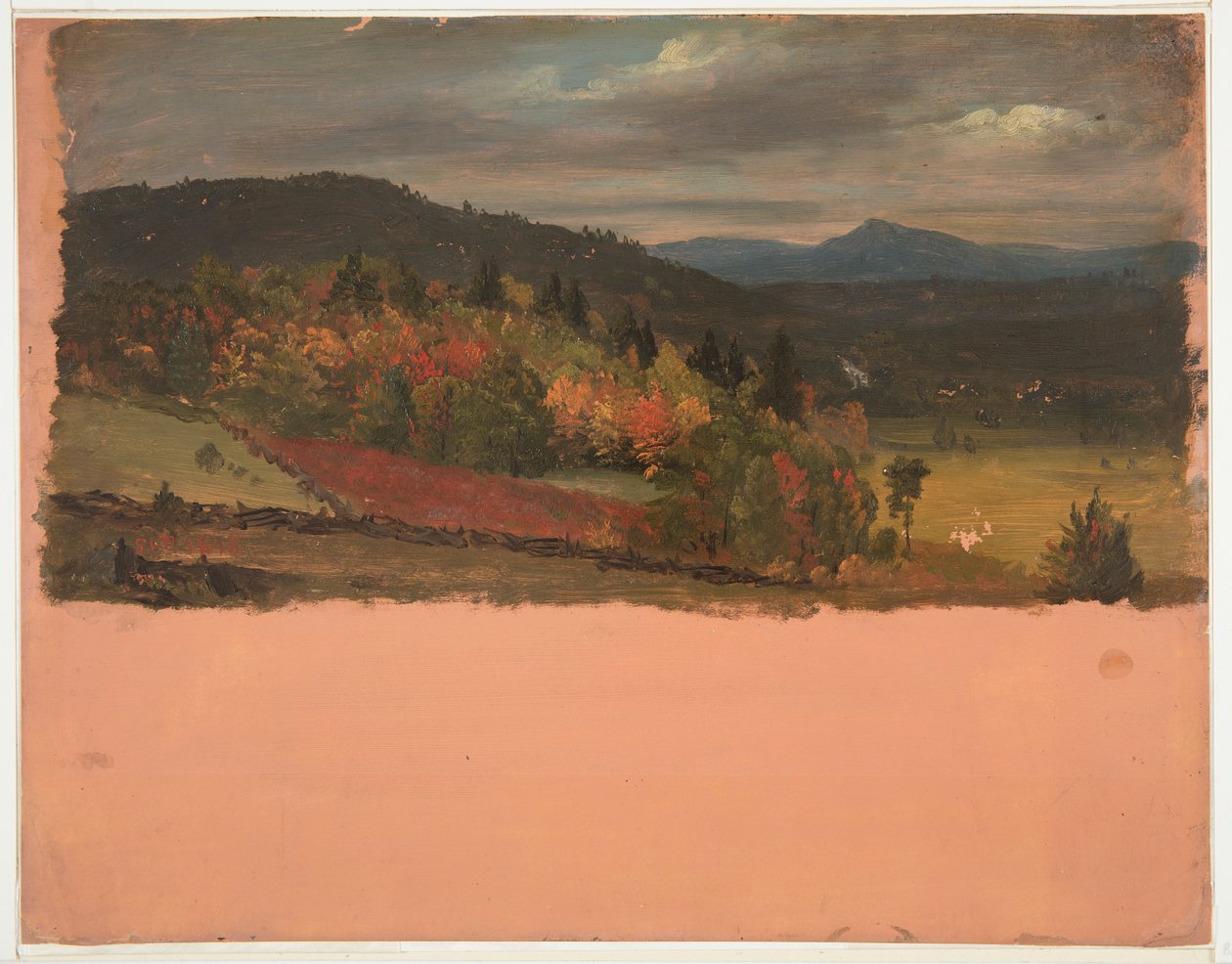 Podzimní Krajina od Frederic Edwin Church