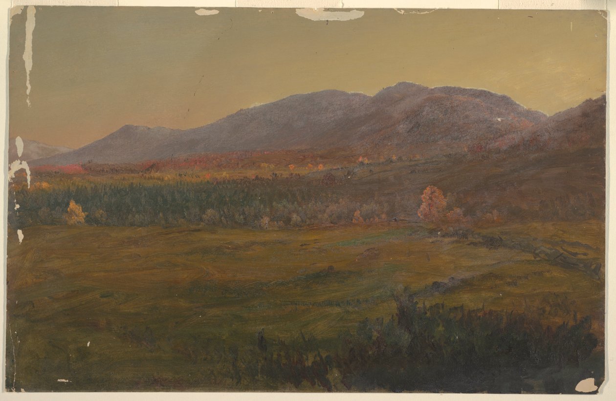 Podzimní krajina, Hudson, New York od Frederic Edwin Church