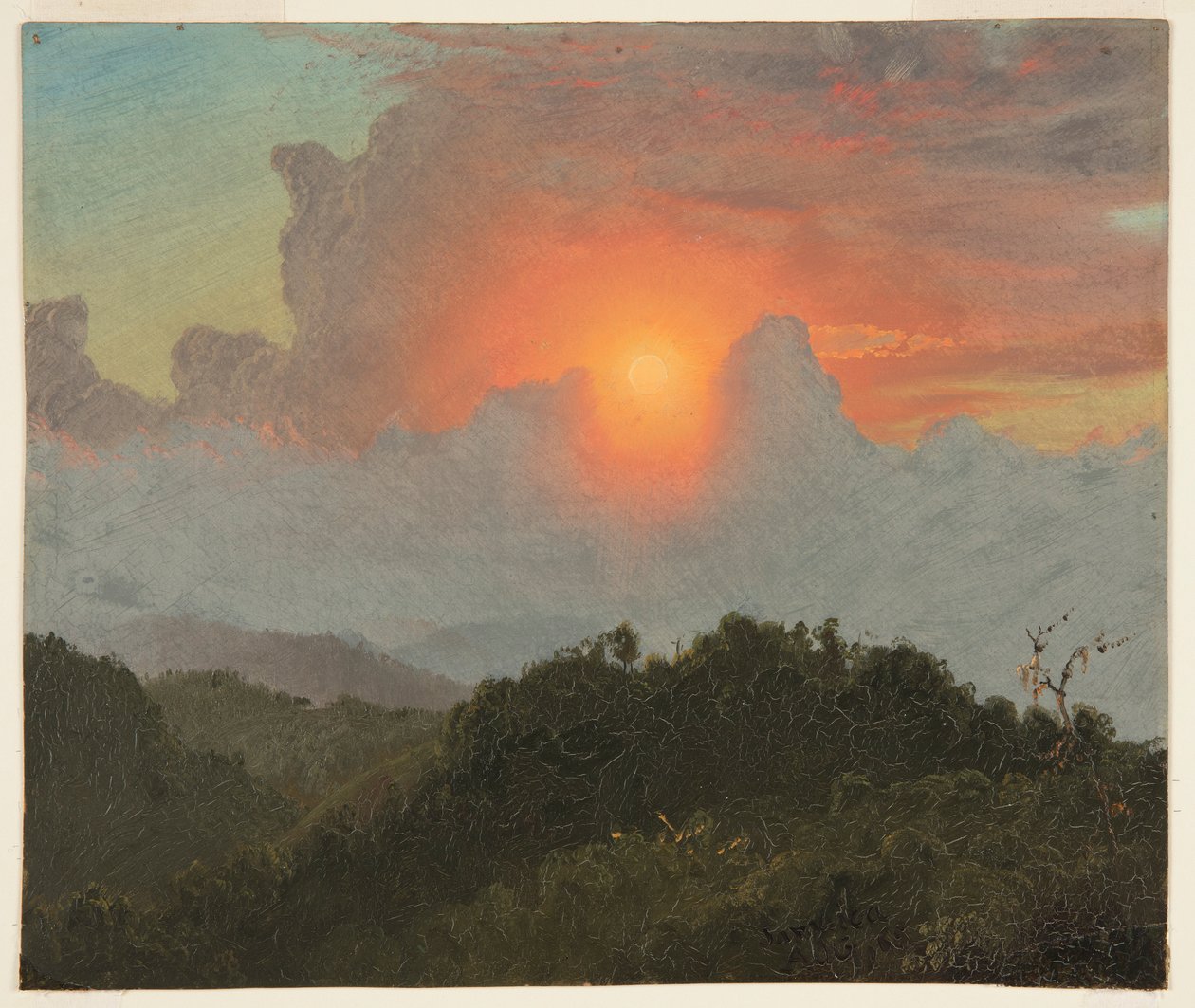 Mraky a západ slunce, Jamajka od Frederic Edwin Church