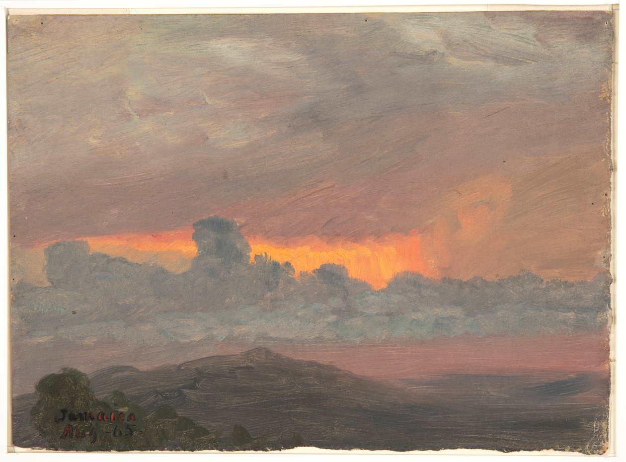 Zataženo, západ slunce, Jamajka od Frederic Edwin Church