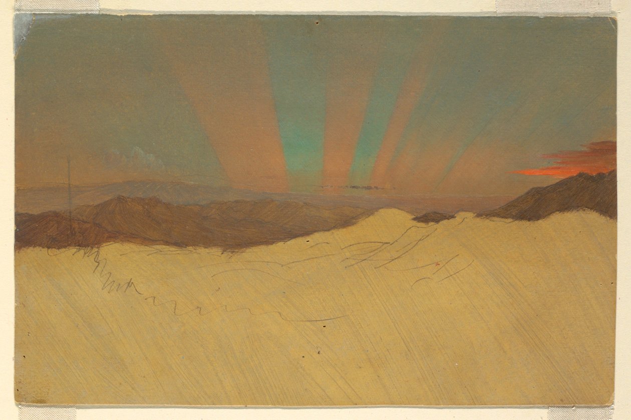 Kresba, Aurora Borealis, 1860-70 od Frederic Edwin Church