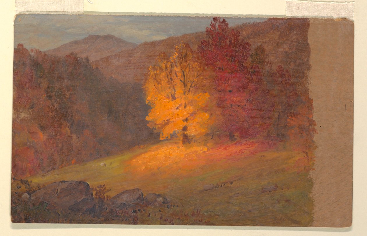 Kresba, Podzimní krajina, 1860-70 od Frederic Edwin Church