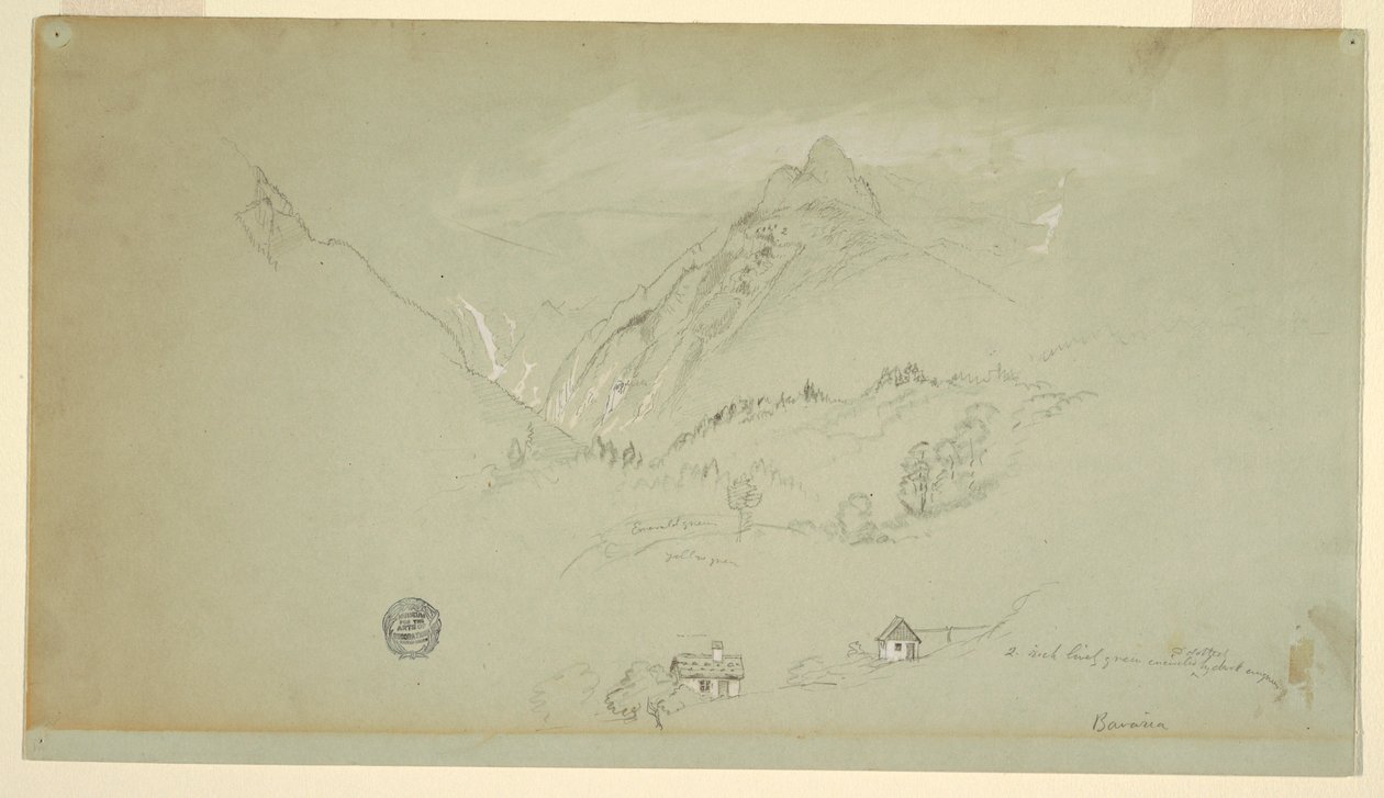 Kresba, Berchtesgaden, Bavorsko, červen-srpen 1868 od Frederic Edwin Church