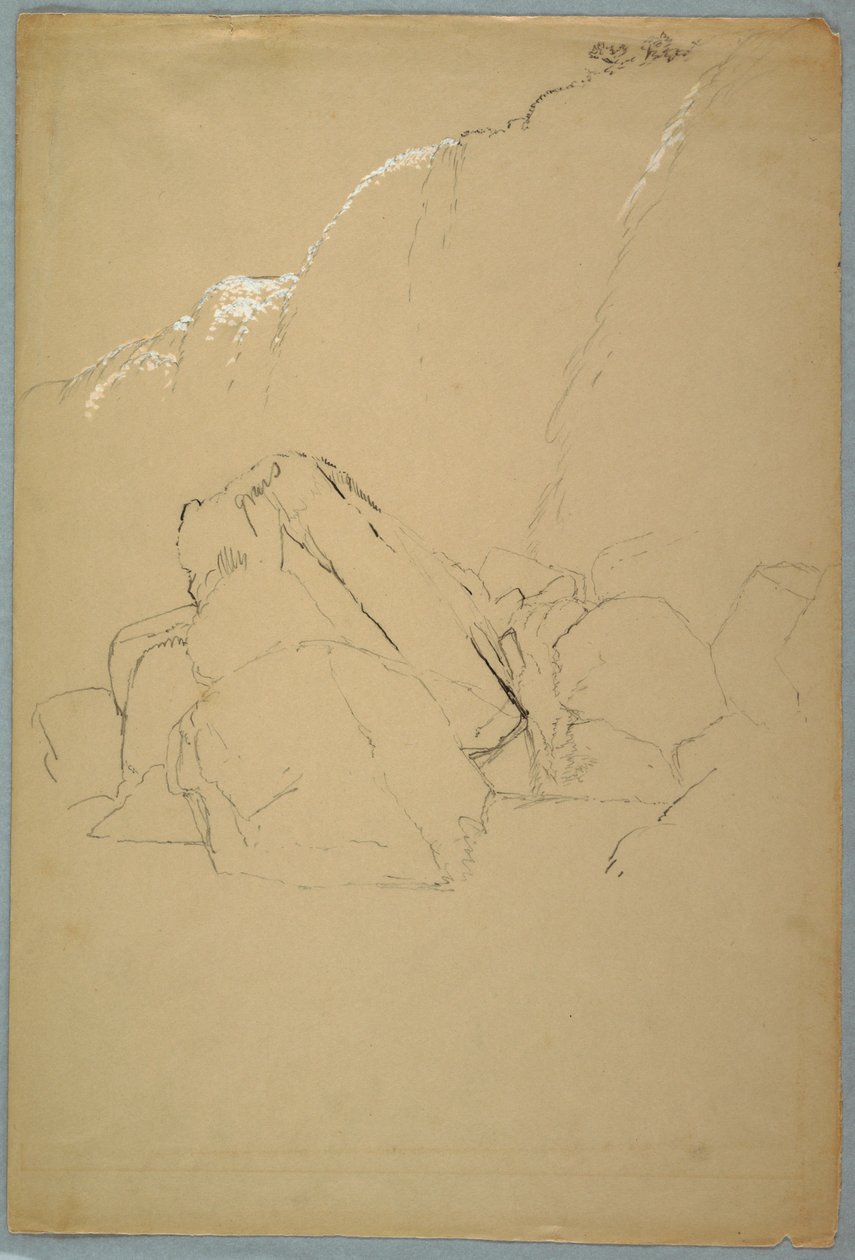 Kresba, Balvany, Kanadská banka, 1858 od Frederic Edwin Church