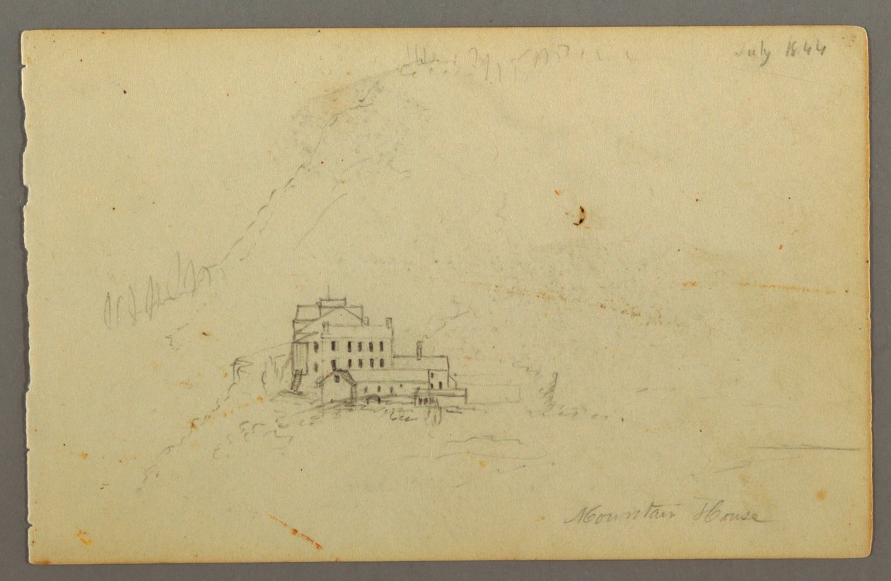 Kresba, Catskill Mountain House, 1844 od Frederic Edwin Church