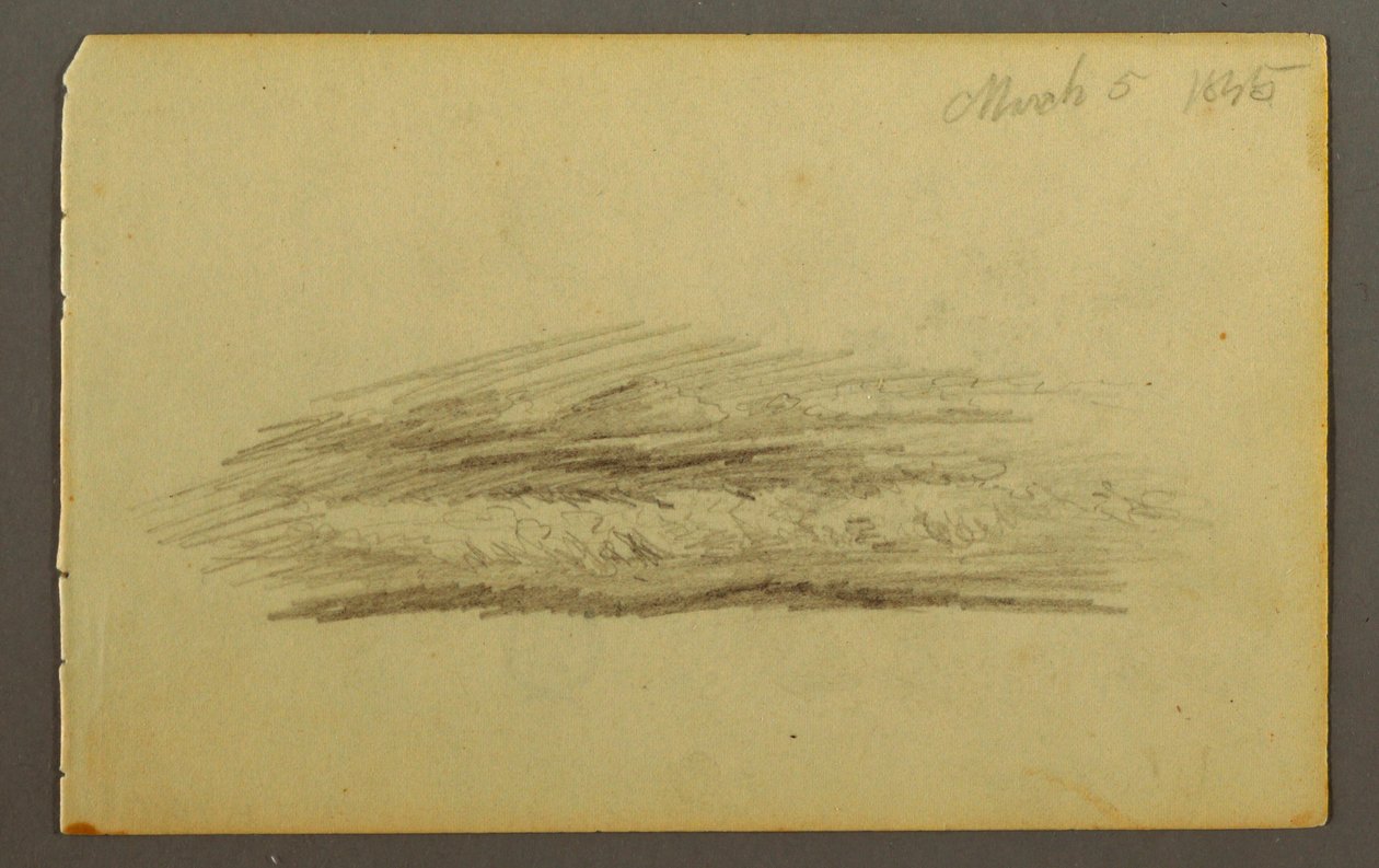 Kresba, Cloud bank, 1845 od Frederic Edwin Church