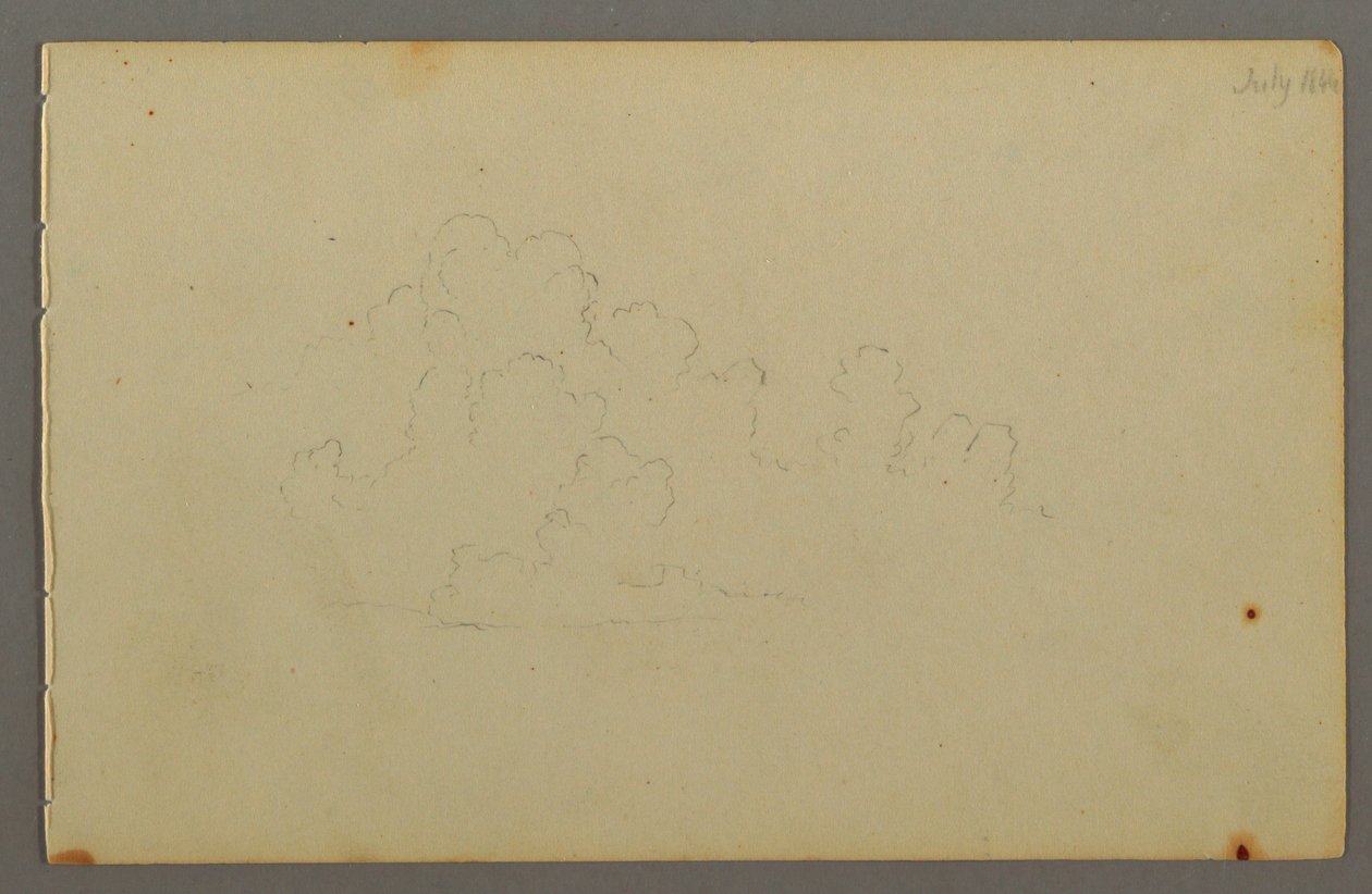 Kresba, Mraky, 1844 od Frederic Edwin Church