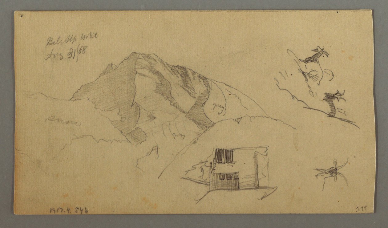 Kresba, Glacier, 21. srpna 1868 od Frederic Edwin Church