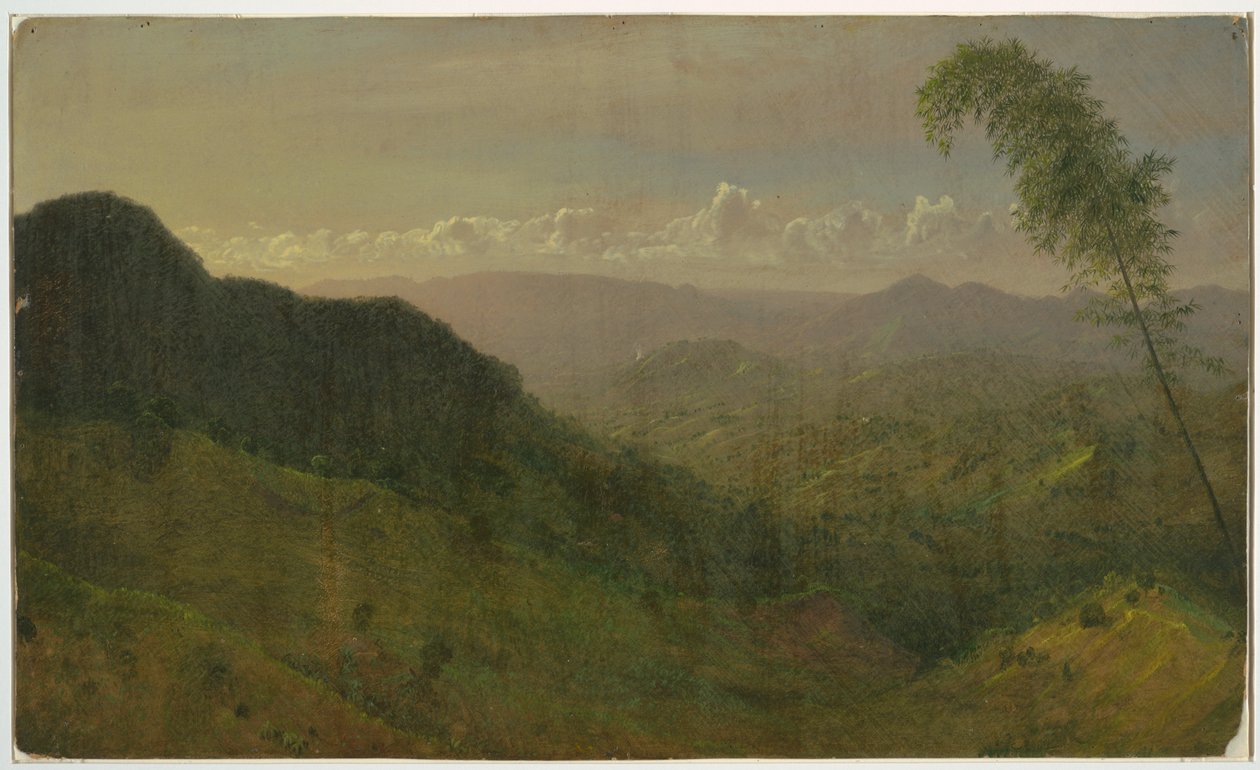 Kresba, Kopcovitá krajina, 1865 od Frederic Edwin Church