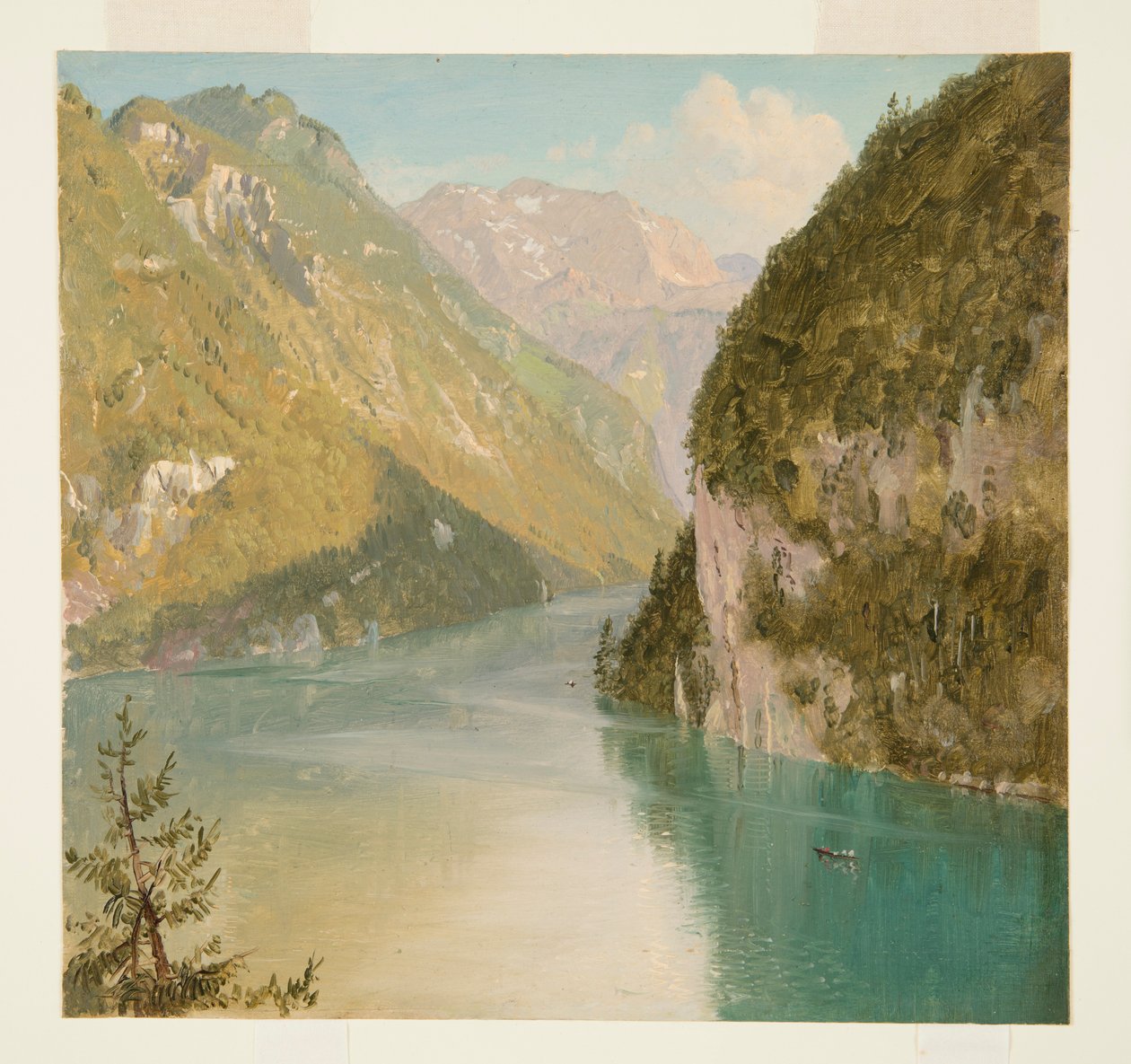 Kresba, Königssee, Bavorsko, červenec 1868 od Frederic Edwin Church