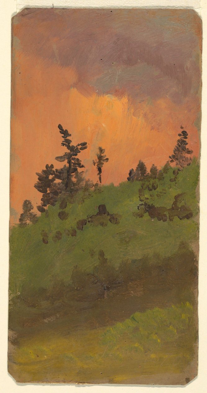 Kresba, Krajina u lesa, červen 1870 od Frederic Edwin Church