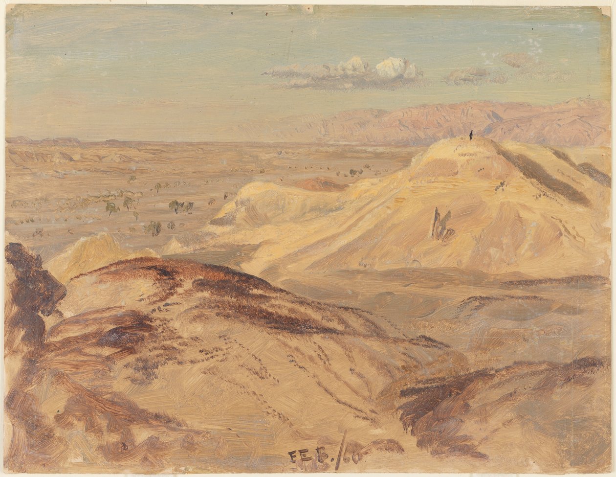Kresba, Krajina u Petry, únor 1868 od Frederic Edwin Church