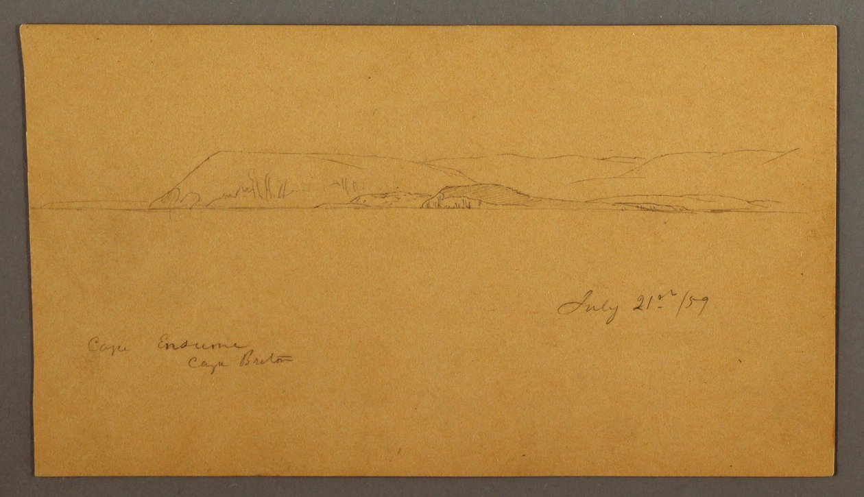 Kresba, Hornaté pobřeží, 21. července 1859 od Frederic Edwin Church