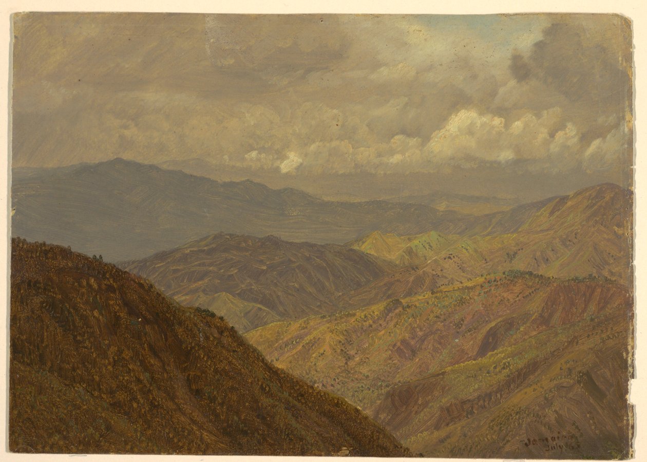 Kresba, Horská krajina, červenec 1865 od Frederic Edwin Church