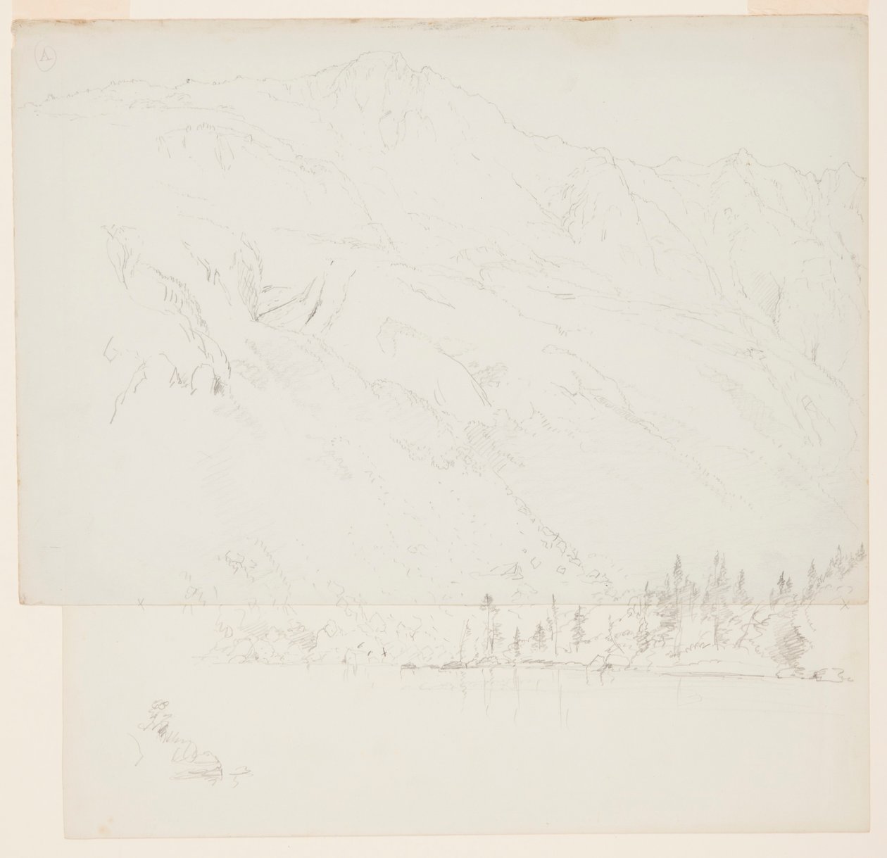 Kresba, hora Katadhin, Maine, 1870-78 od Frederic Edwin Church