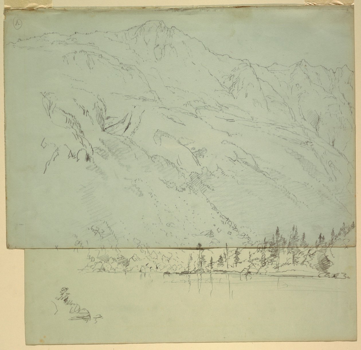 Kresba, Mt. Katahdin, Maine, 1870-78 od Frederic Edwin Church