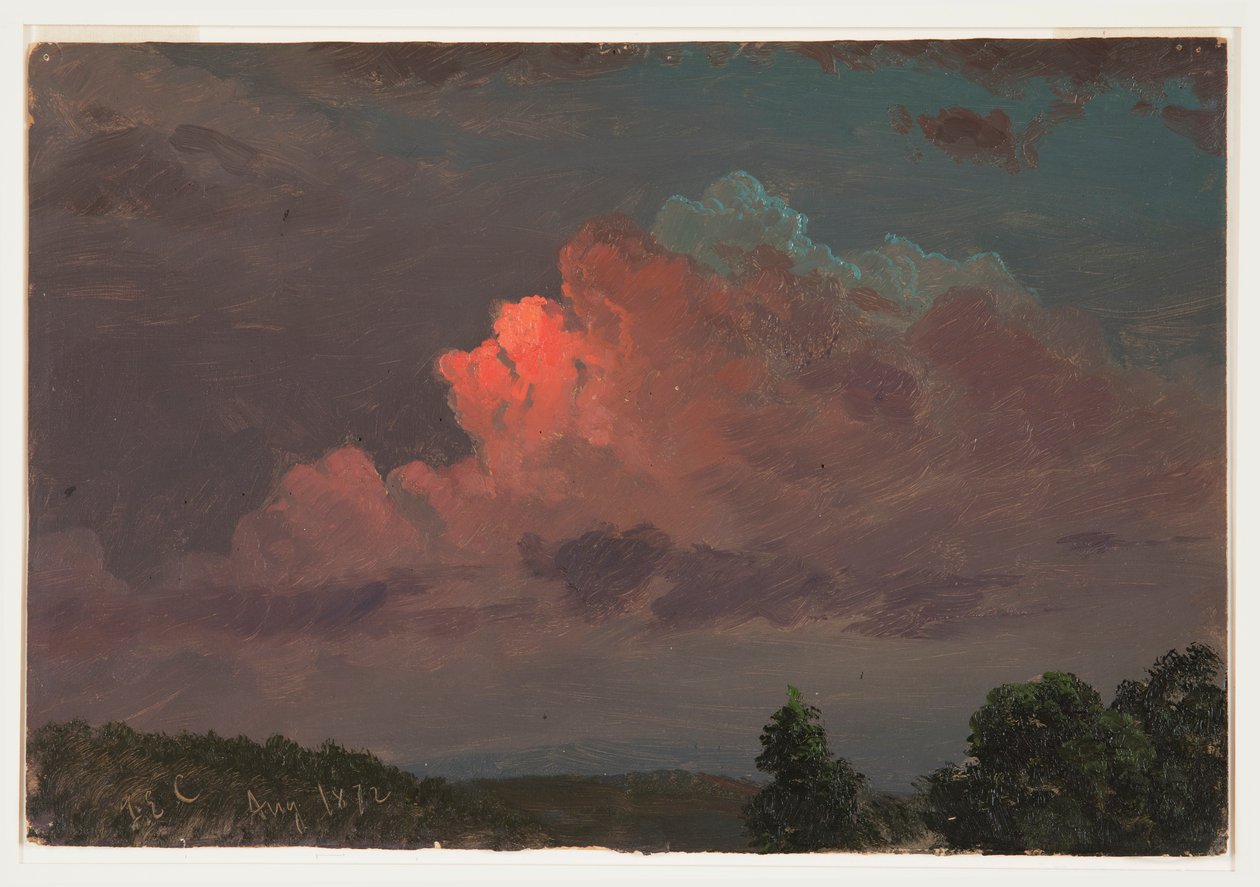 Kresba, Soumrak u Olany, srpen 1872 od Frederic Edwin Church