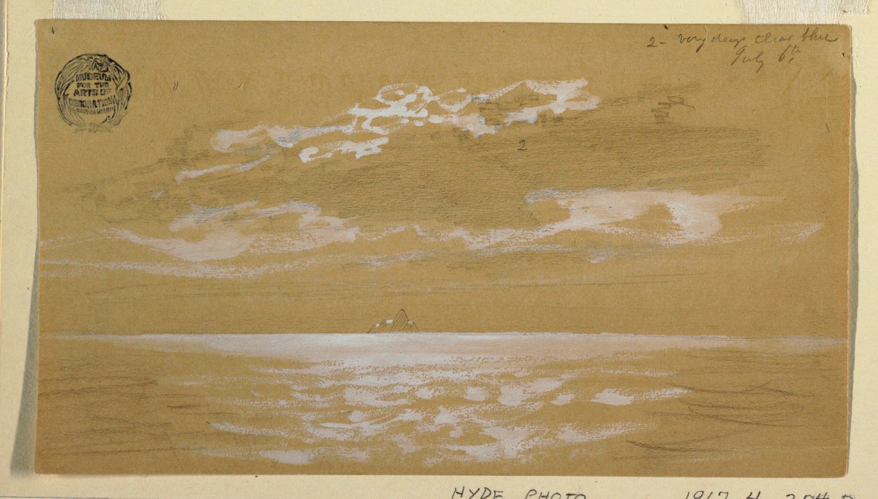Kresba, Mořská krajina, Newfoundland, 6. července 1859 od Frederic Edwin Church