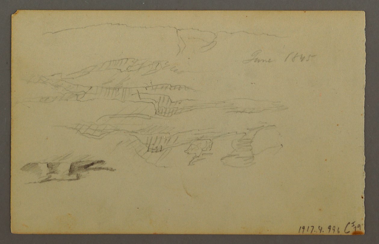 Kresba, Slunce za mraky, 1844 od Frederic Edwin Church