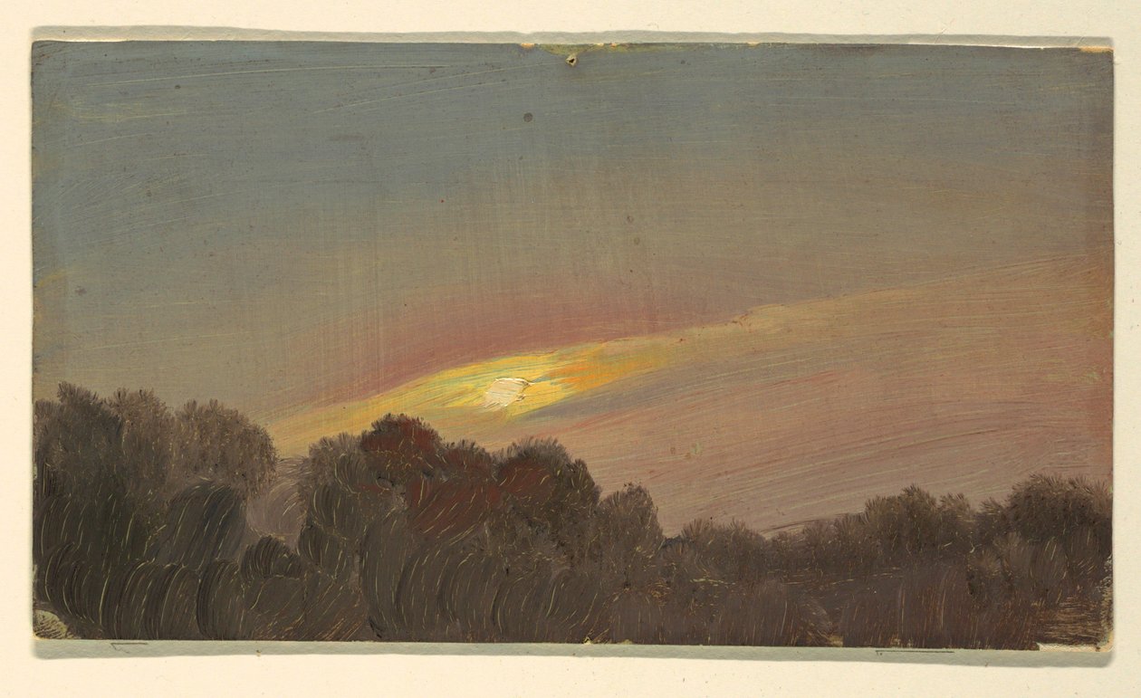 Kresba, západ slunce, 1865-66 od Frederic Edwin Church