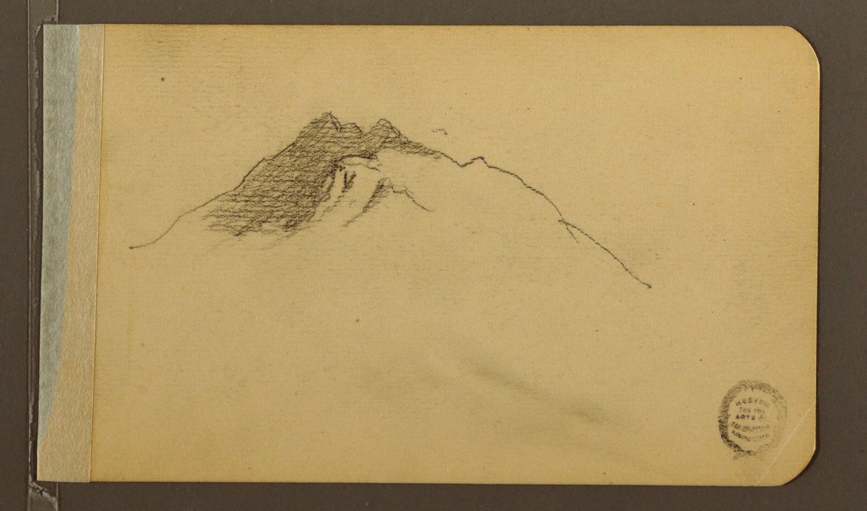 Kresba, údolí; Verso: vrchol hory, 1889 od Frederic Edwin Church