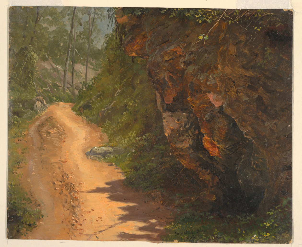Kresba, Woodland Path, Jamajka, červen 1865 od Frederic Edwin Church