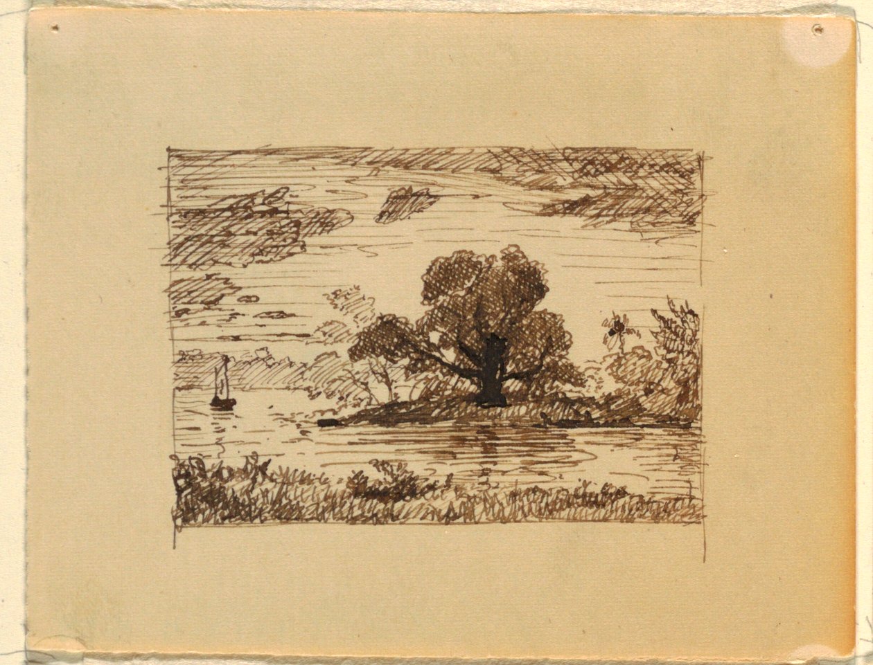 Imaginární říční krajina od Frederic Edwin Church