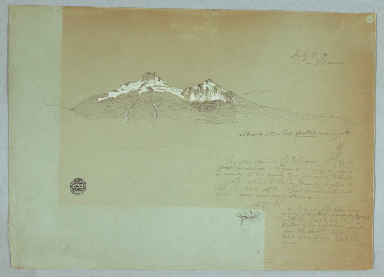 Mount Iliniza, Ekvádor od Frederic Edwin Church