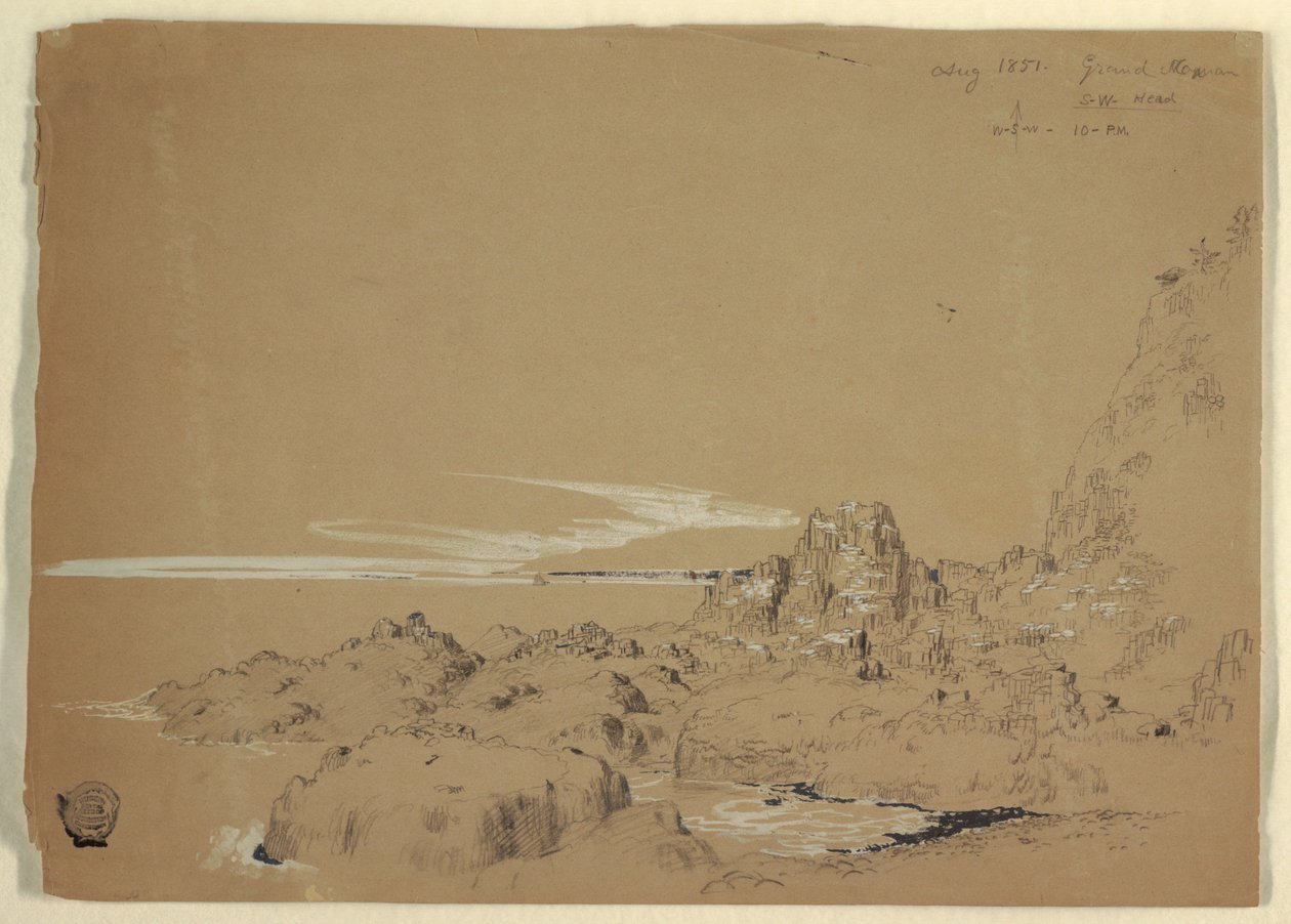 Skalnaté pobřeží, Grand Manan, Kanada od Frederic Edwin Church
