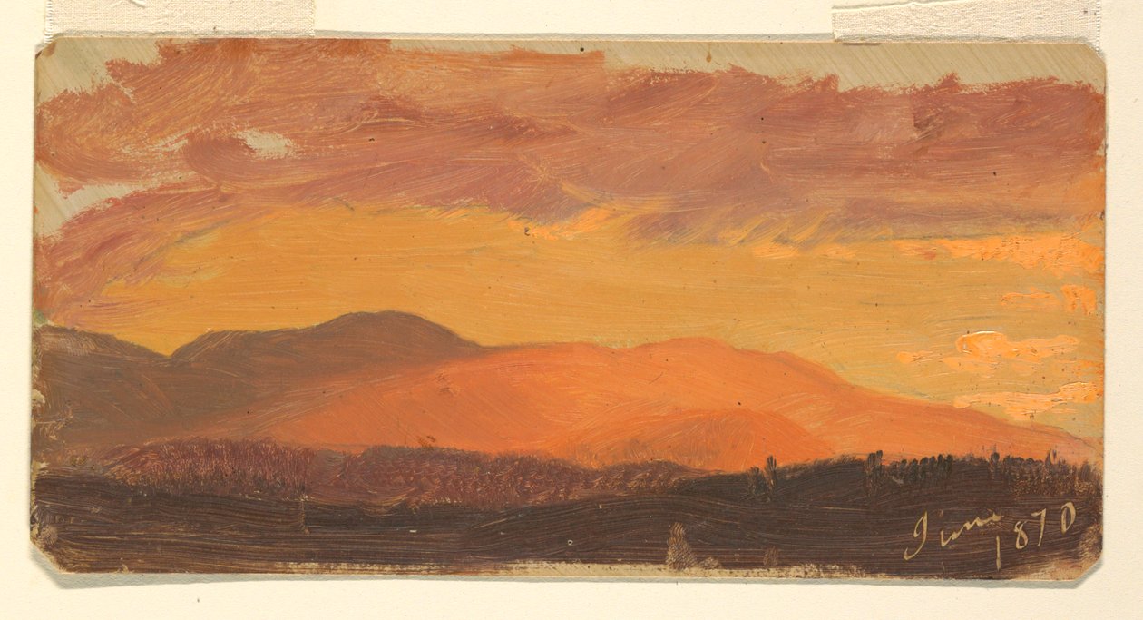 Západ slunce, Hudson Valley od Frederic Edwin Church